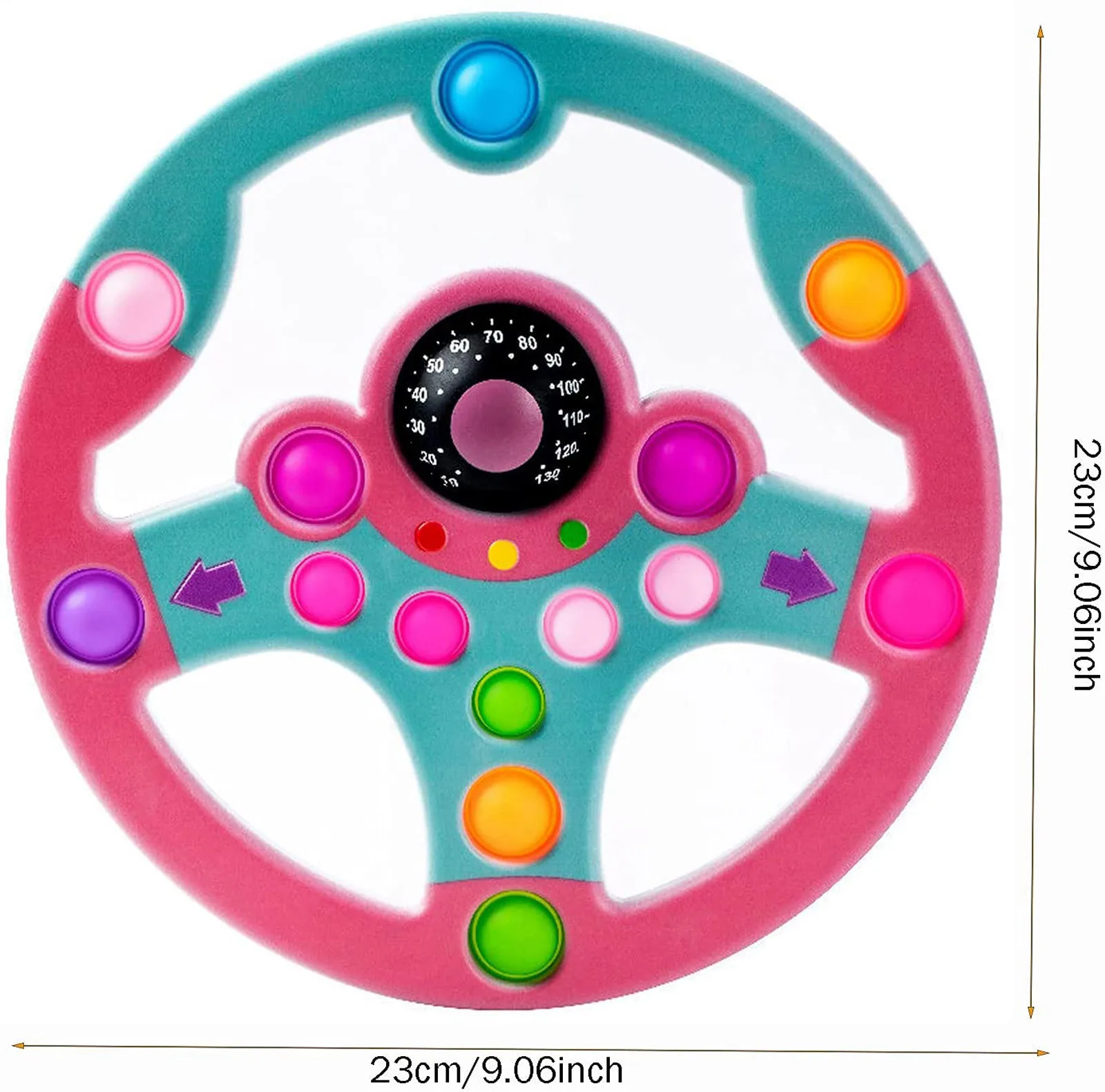 

Push Bubble Toy Steering Wheel Shape Pop Antistress It Fidget Toys Simulate Driving Relieve Stress Montessori Educational Toys