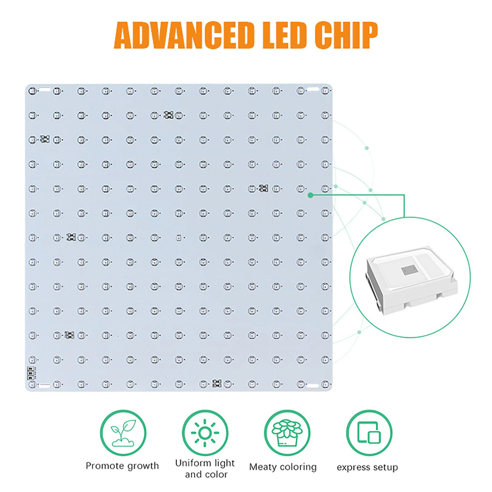 Светильник лампы полного спектра для выращивания растений цветов саженцев 410 730