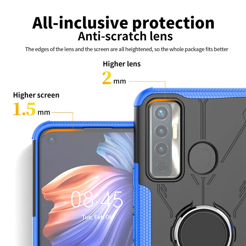Shockproof Cover For Tecno Camon 17 Case For Tecno Camon 17 Cover Hard Holder Back Protective Bumper For Tecno Camon 17