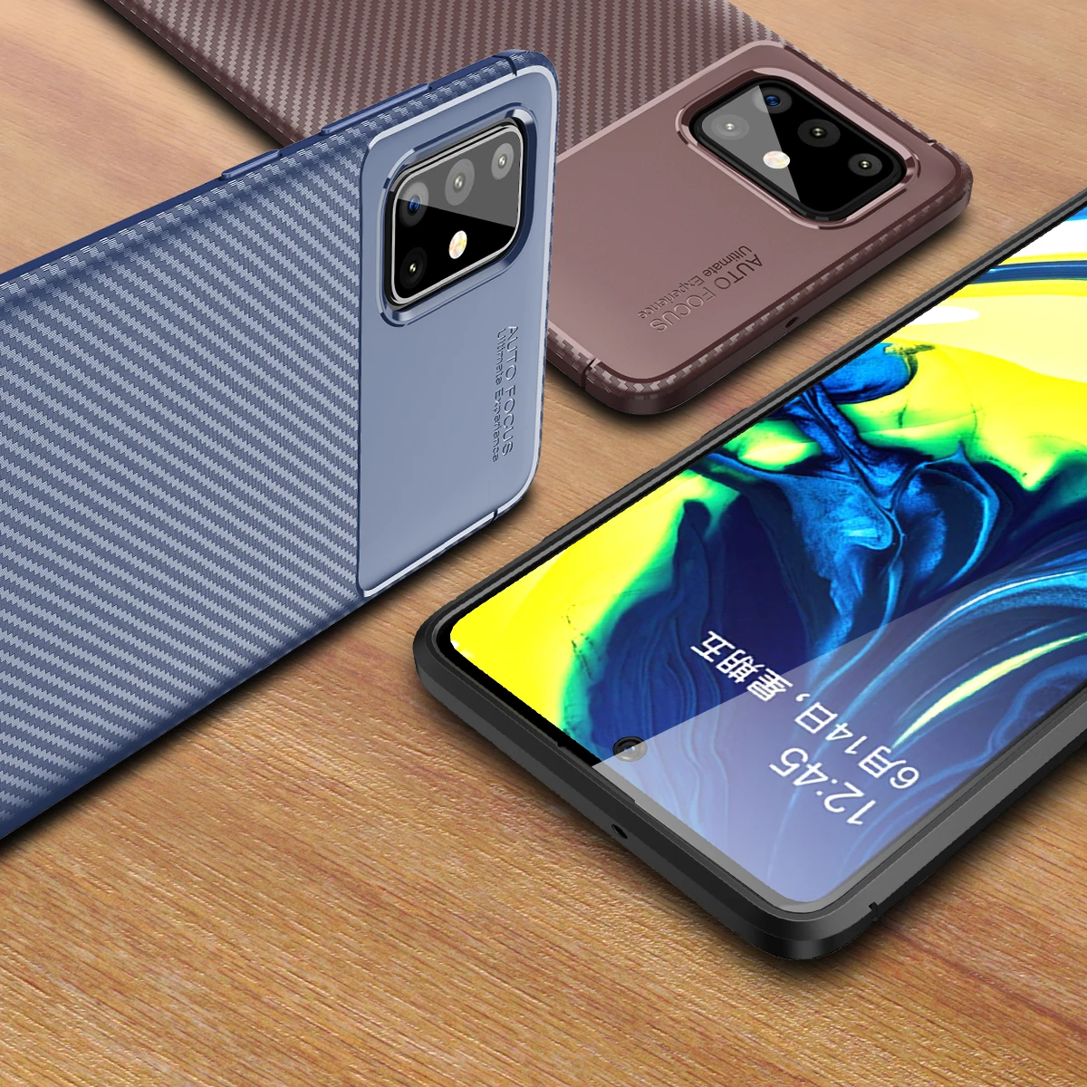Carbon Fiber Texture Brushed Case for Samsung Galaxy A51 A71 S11 Plus S11e Silicone Shockproof Phone Cover | Мобильные телефоны и