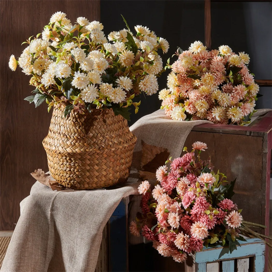 

15 Flowers/1 Bunch Silk Artificial Flowers Bouquet Carnation Home Fake Bouquet For Wedding Decoration Home Decor