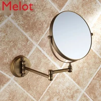 punch free bathroom wall mounted cosmetic mirror folding vanity mirror telescopic mirror double sided zoom hairdressing mirror