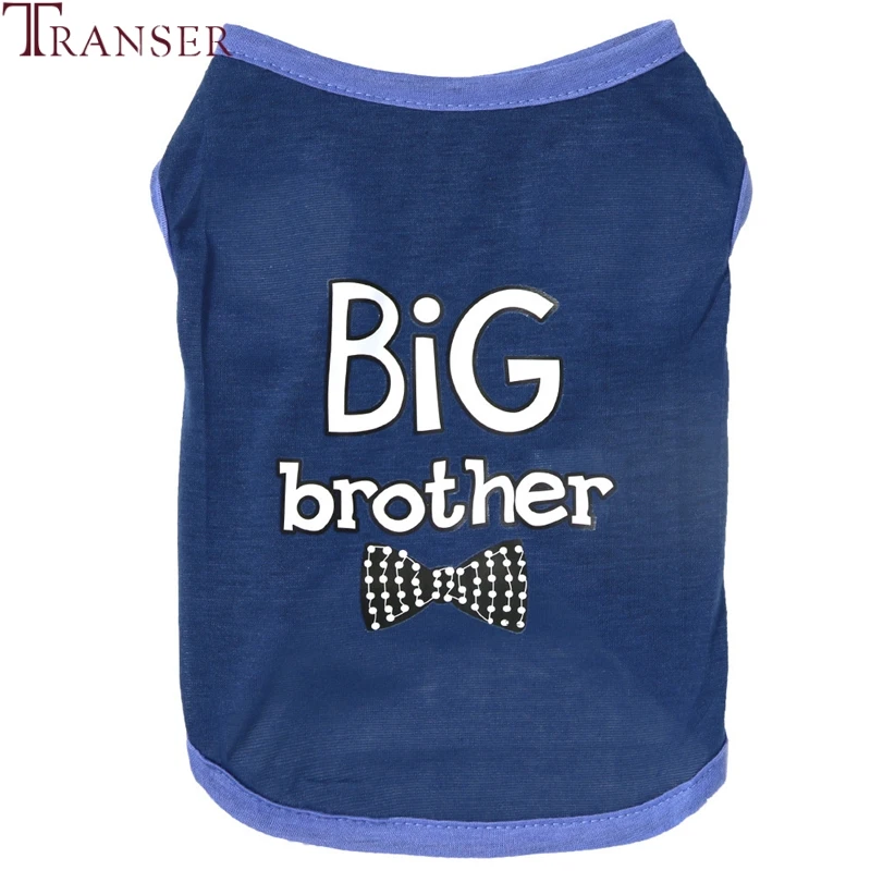 Одежда для домашних животных Transer Big Brother Blue Dog Products щенков с буквенным принтом