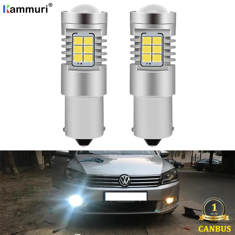 KAMMURI(2) Белый Canbus без ошибок 1156 P21W светодиодный фонарь для Фольксваген Пассат B7 2011 2012 2013 дневные ходовые огни DRL
