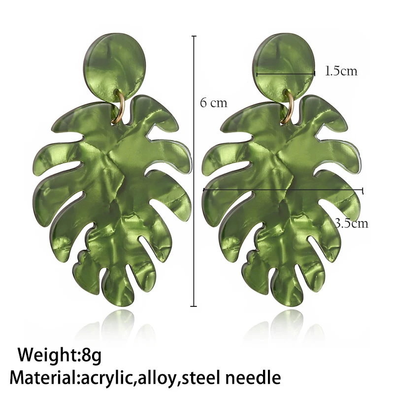 Женские винтажные акриловые серьги M & G в форме листьев подвески из красной