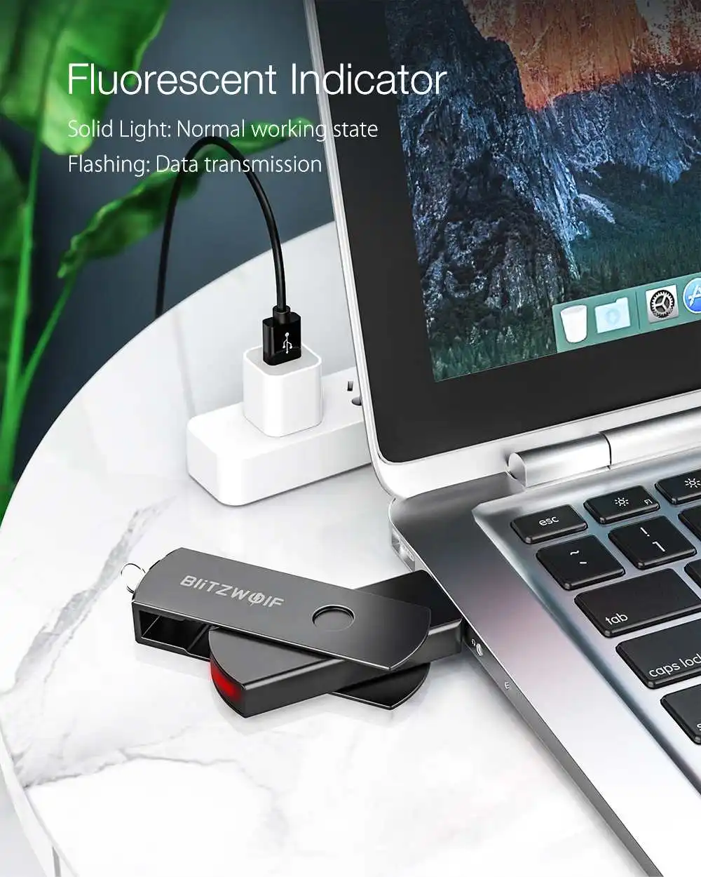 Флеш-накопитель BlitzWolf BW-UP2 USB3.2 Gen 2 64/128/256 ГБ вращающийся на 360 ° USB-накопитель |