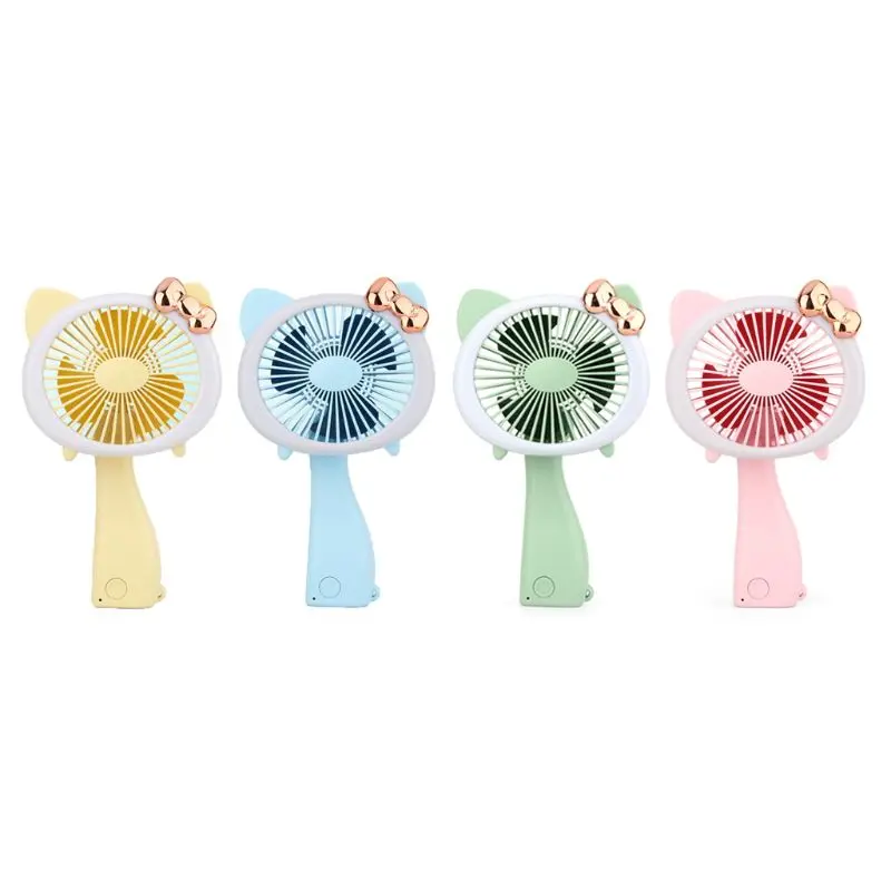 

Mini LED light handheld Fan USB Rechargeable Portable Folding Electric Fan