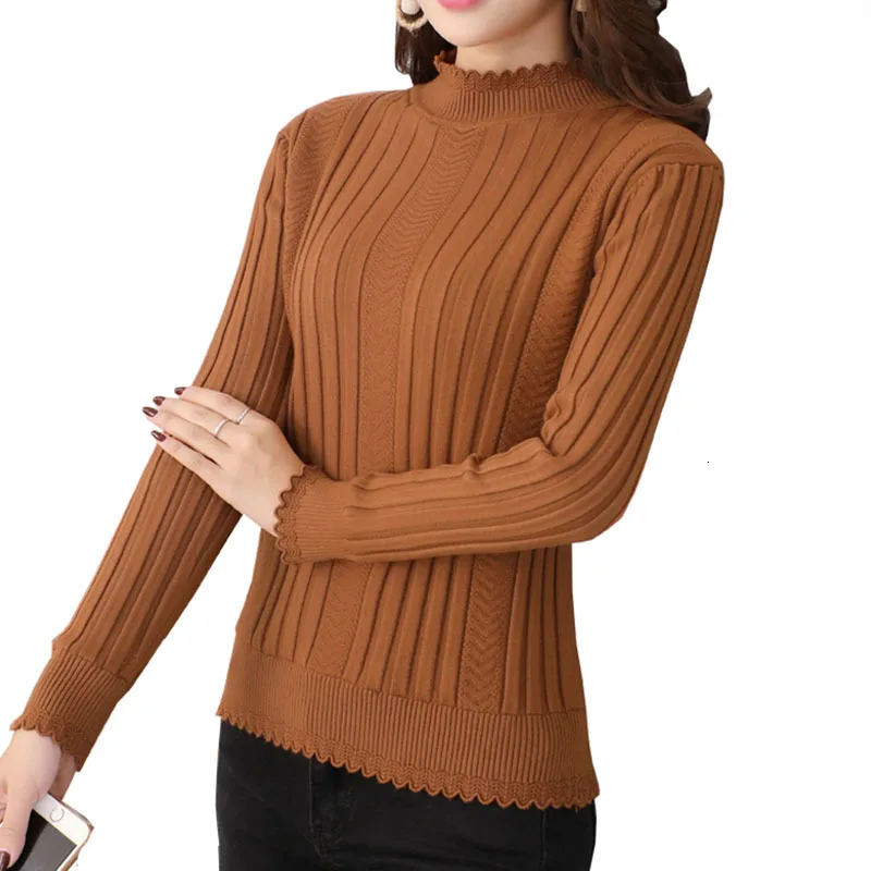 Женский вельветовый свитер Осень-зима 2019 приталенные пуловеры с