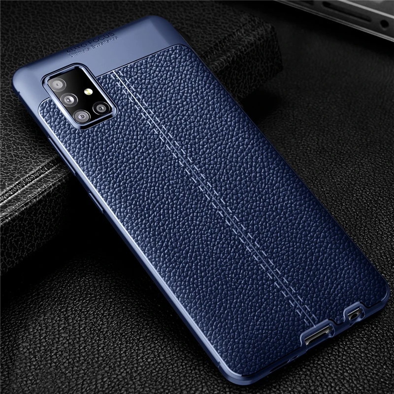 for samsung galaxy a51 5g case galaxy a51 a71 5g silicone luxury leather anti knock phone case for samsung a51 5g case 6 5 inch free global shipping