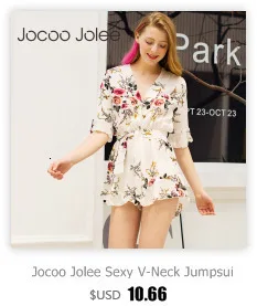 Jocoo Jolee, сексуальный женский комбинезон с v-образным вырезом, рубашка с длинным рукавом, комбинезон, боди, стрейчевое трико, топ, блузка,, Летний комбинезон