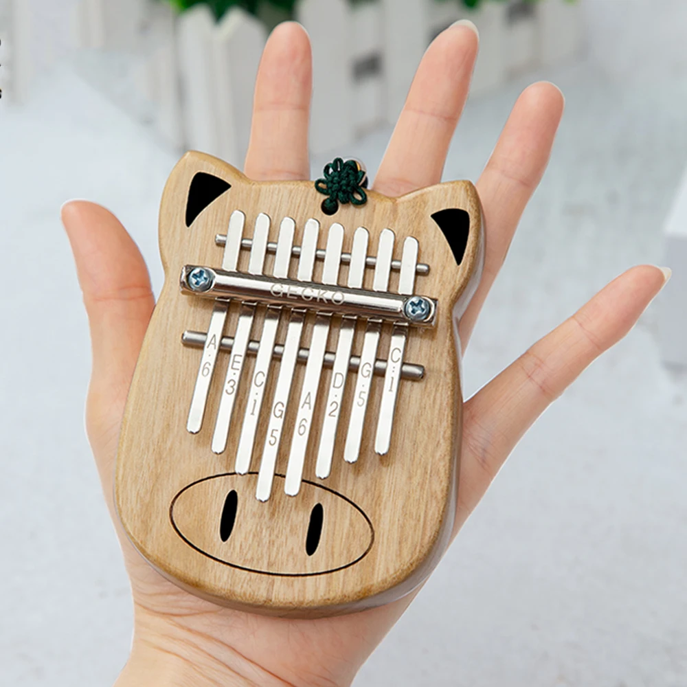 Пианино GECKO с Африканским пальцем 8 клавиш калимба полный шпон камфора деревянная