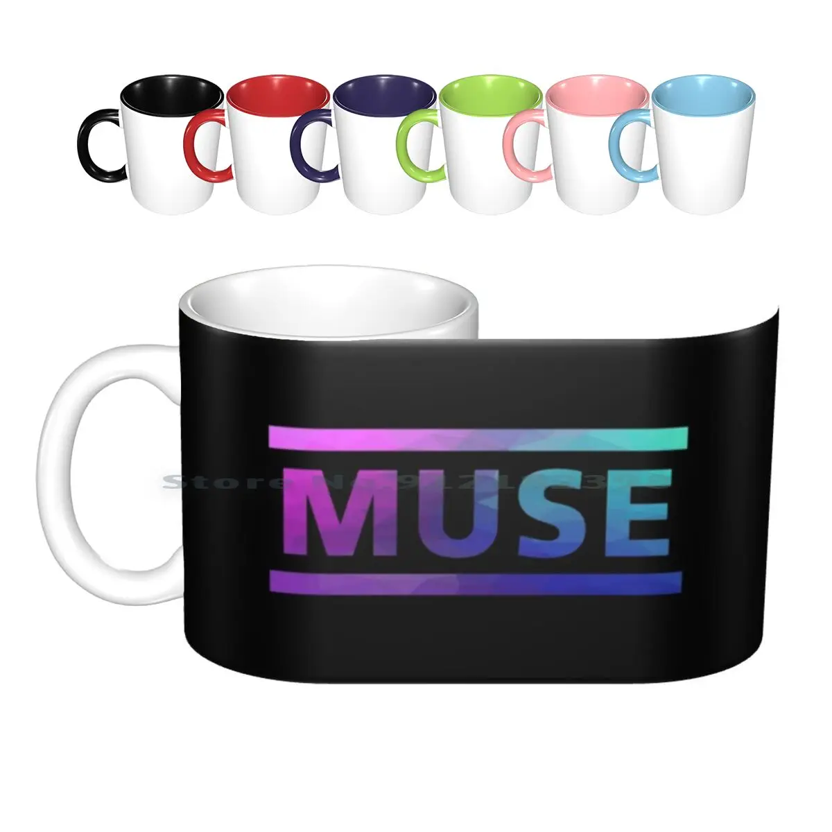 

Muse , Abstract Color Ceramic Mugs Coffee Cups Milk Tea Mug Muse Music Band Logo Muse Band Creative Trending Vintage Gift