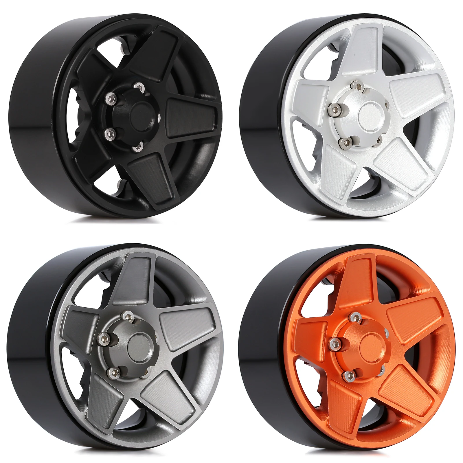 injora 4 шт cnc металл 19 beadlock 5 спиц обод кол