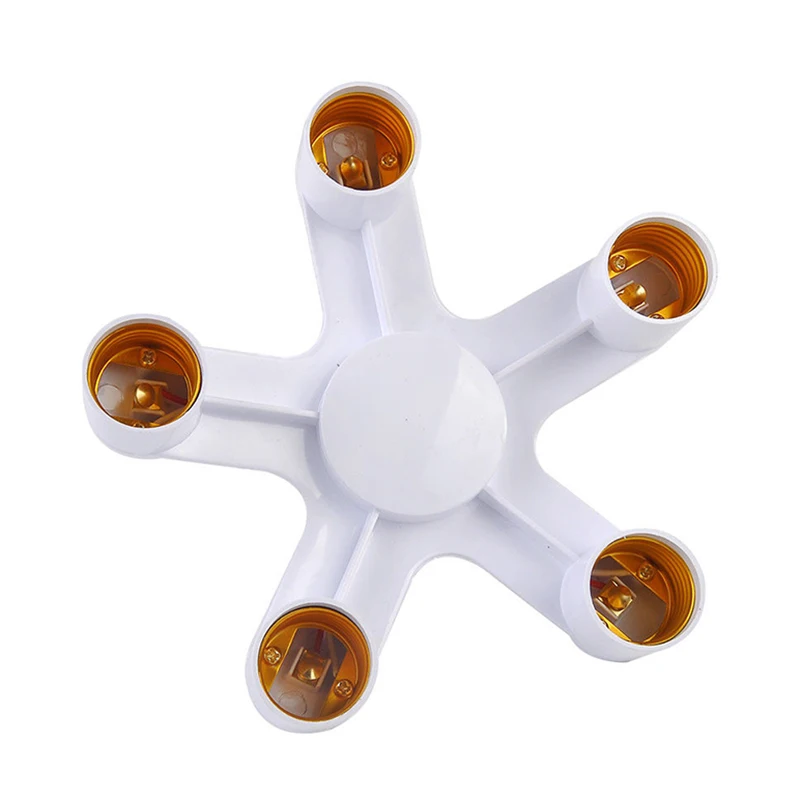 

1 to 3 5 Lamp Holder Converters E27 Base Socket Splitter LED Light Lamp Bulb Adapter Holders HK3