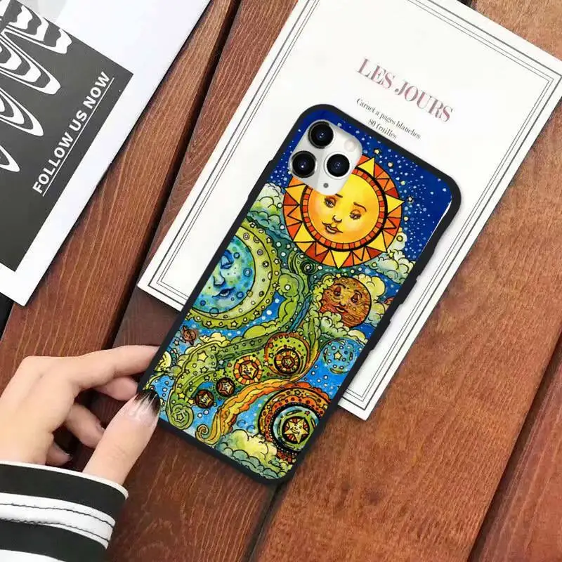 

Funny Sun Moon Face luxury brand shell Phone Case for iPhone 11 12 pro XS MAX 8 7 6 6S Plus X 5S SE 2020 XR