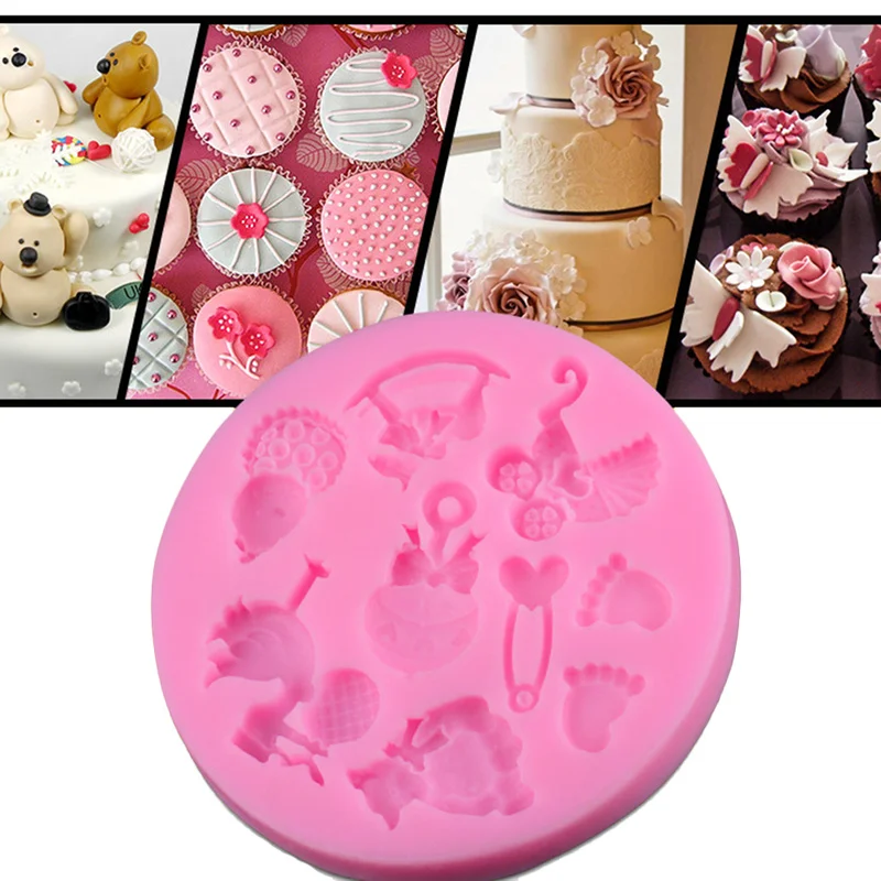 Кухня Конфеты Кекс украшения инструменты Baby Shower вечерние Коляска ручной бутылки