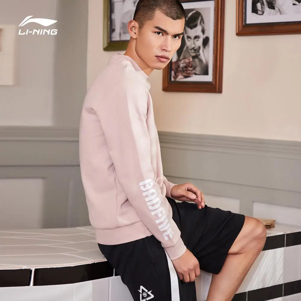 Мужские баскетбольные свитера Li-Ning BAD FIVE, 82% хлопок, 18% полиэстер, обычная посадка, удобные спортивные свитера, топы AWDP051 MWW1529