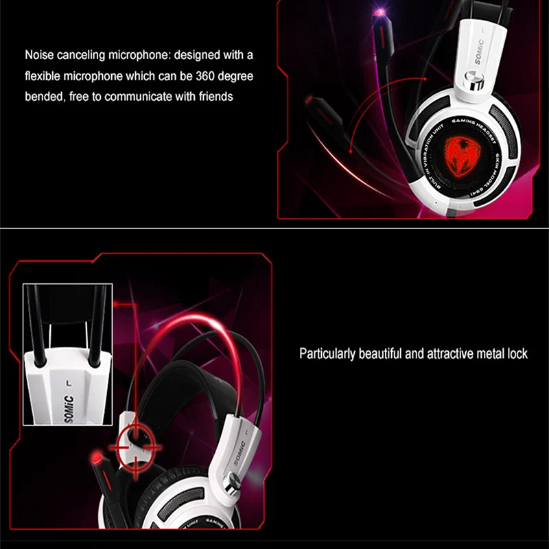 Игровые наушники SOMiC G941 USB Виртуальный 7 1 объемный звук интеллектуальная