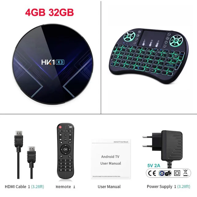 8K 24fps ТВ-приставка Amlogic S905X3 4K 60Hz Android 9,0 9 Smart tv box 4 Гб ram 128 Гб rom bluetooth 4,0 Google Play - Цвет: Красный