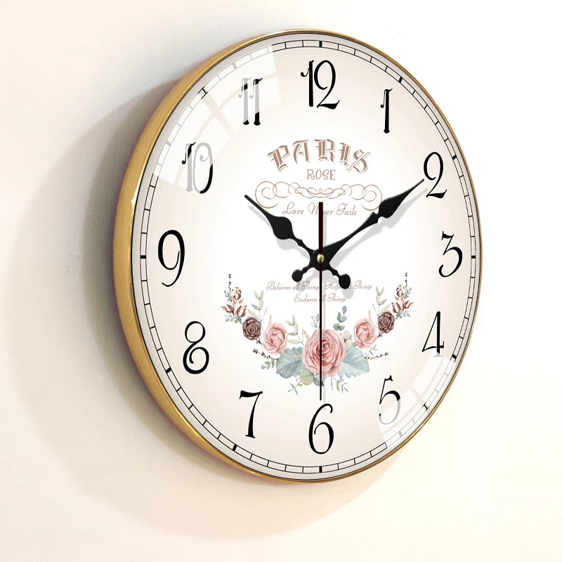 Золотые Ретро Настенные часы кухня гостиная механизм Европейский искусство