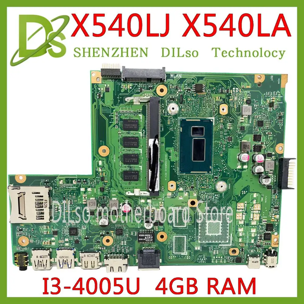 KEFU X540LA материнская плата для ASUS X540LJ F540L ноутбука I3 4005U CPU Встроенная 4G RAM тестовая