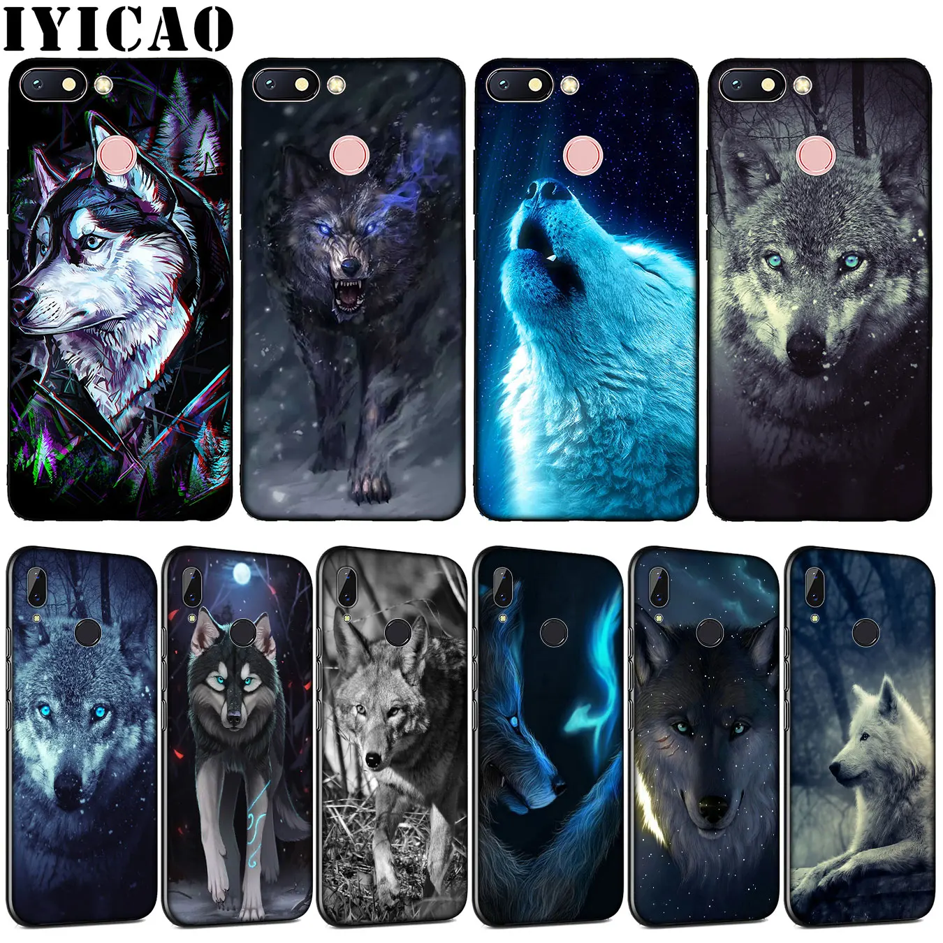 Мягкий силиконовый чехол IYICAO из ТПУ с волком для Xiaomi Redmi Note 8 8A 8T 7 7A 6 6A 5 5A GO S2 K30 K20 Pro