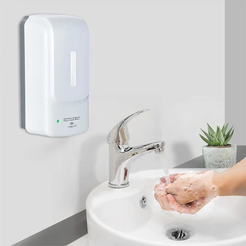 

1000ml Wall-Mount Automatic IR Sensor Soap Dispenser Touch-Free Lotion Pump Touchless Liquid Home For Kitchen Bathroom