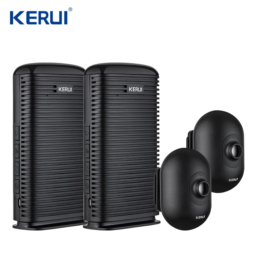 2panel 2motion KERUI DW9 беспроводной охранной сигнализации Водонепроницаемый PIR датчик движения Детектор подъездной дороги гаража охранная сигнализация - Цвет: 2panel 2motion