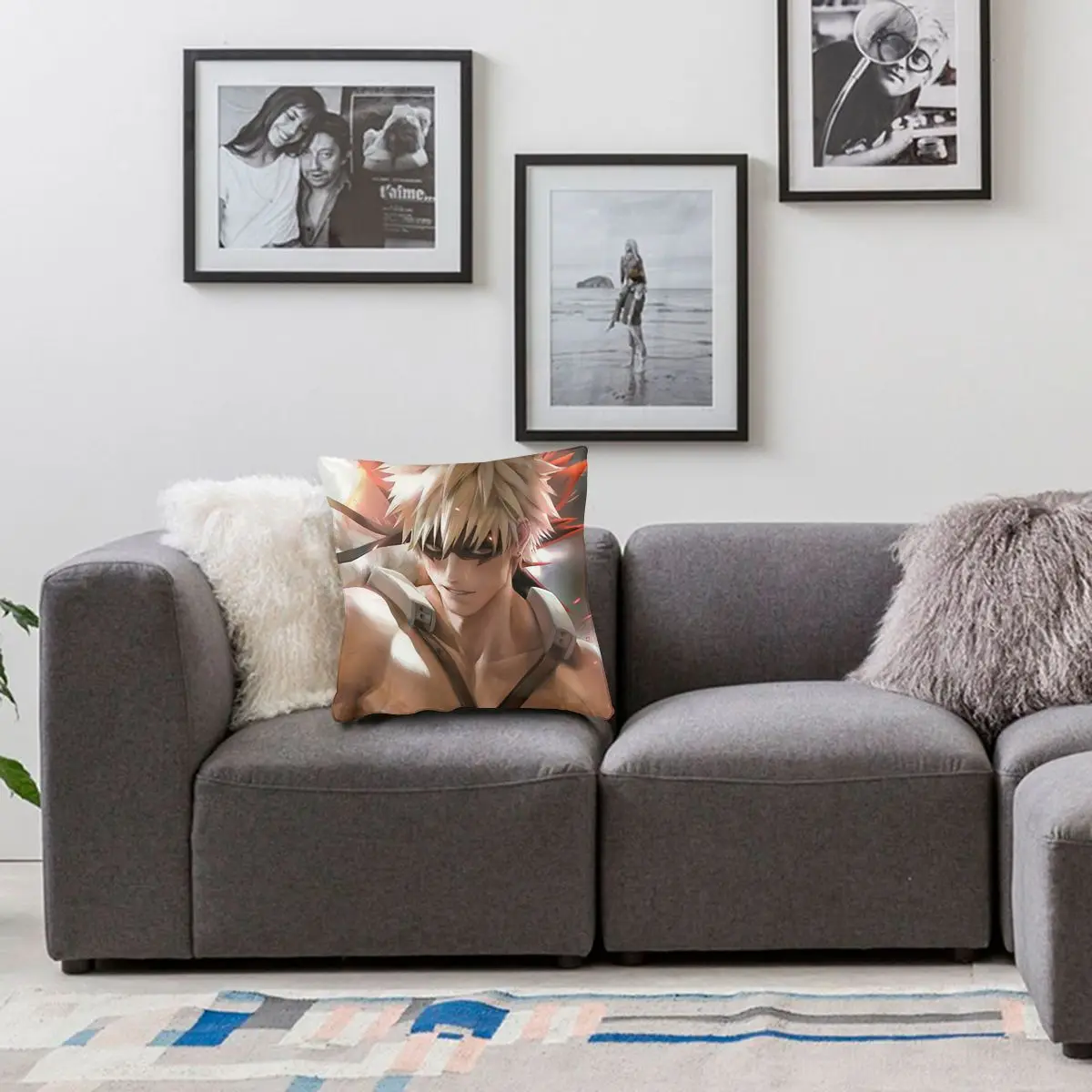 

My Hero Academia Bakugou Katsuki Pillowcover Home Decorative Boku No Hero Academia Cushion Cover Throw Pillow for Living Room