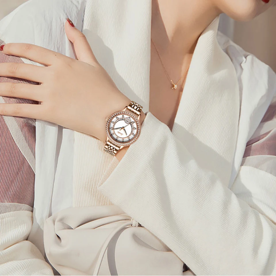 SUNKTA Women Watches Woman Dress Top Brand Luxury Gift Bracelet Watch Quartz Wrist For Clocks Relogio Feminino+Box | Наручные часы