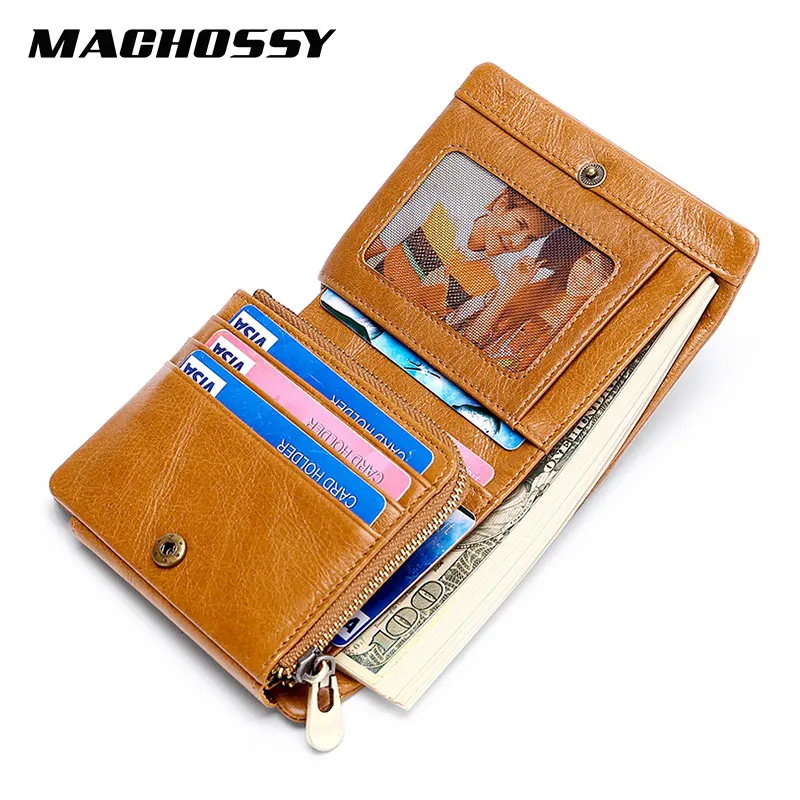 Новинка большие вместительные мужские кошельки из натуральной кожи винтажный