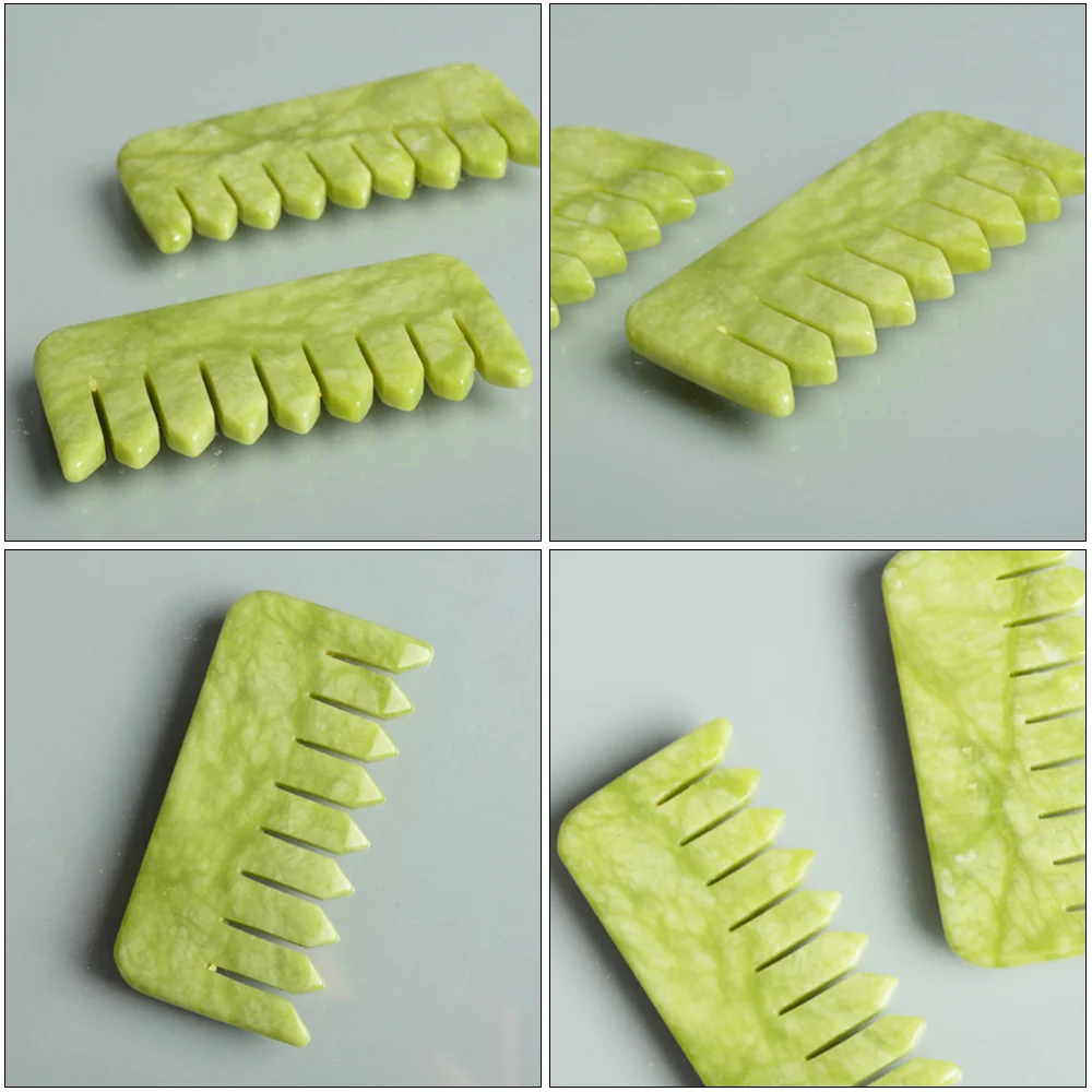 

Jade Scraping Comb Natural Jade Scrapper Head Massager Scraping Tool