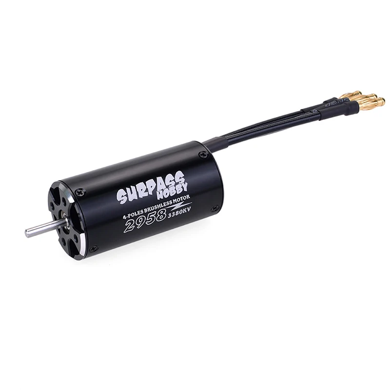 SURPASS HOBBY 2958 3380KV 4-полюсный 3 175 мм вал бесщеточный Водонепроницаемый мотор для 600-800 RC