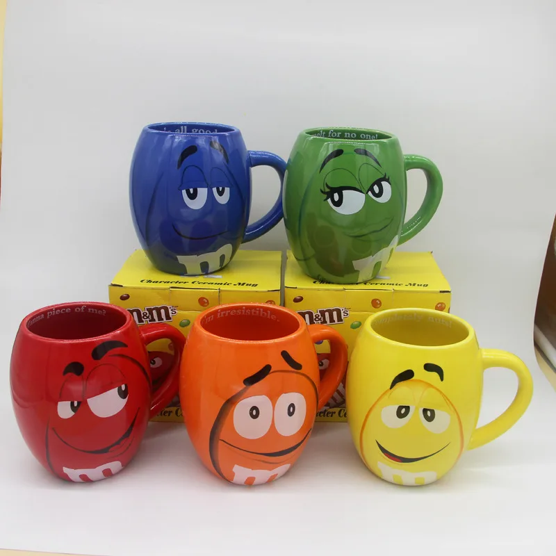 New Office 600ml M&ampM Bean Large Capacity Breakfast Milk Coffee Mug Cup/The best cute creative gift for your partner and family | Дом и сад
