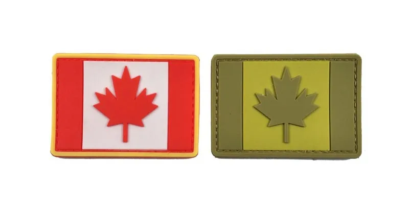 5*7 см военный веер наружный значок 3D Канада ПВХ резиновая лента Национальный