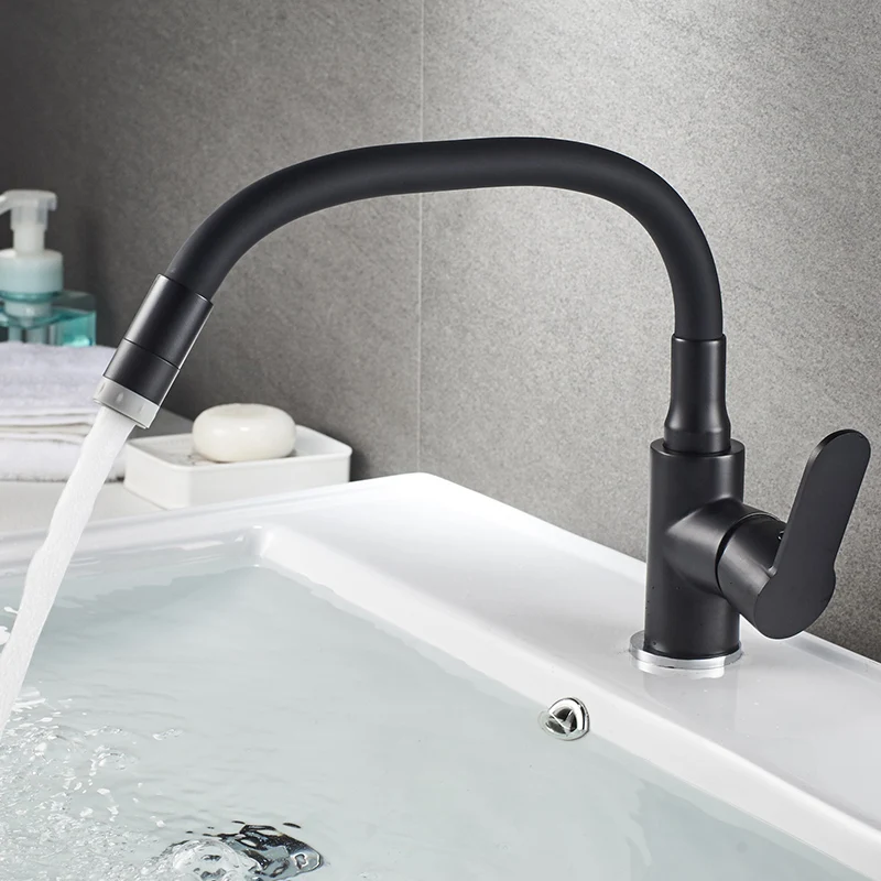 Черный кран латунный для раковины ванная комната смеситель душа ванной белый