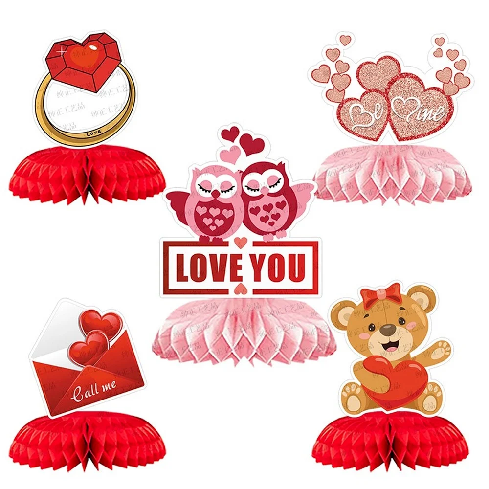 9 шт./лот День Святого Валентина сотовый шар украшение для рабочего стола Сотовый