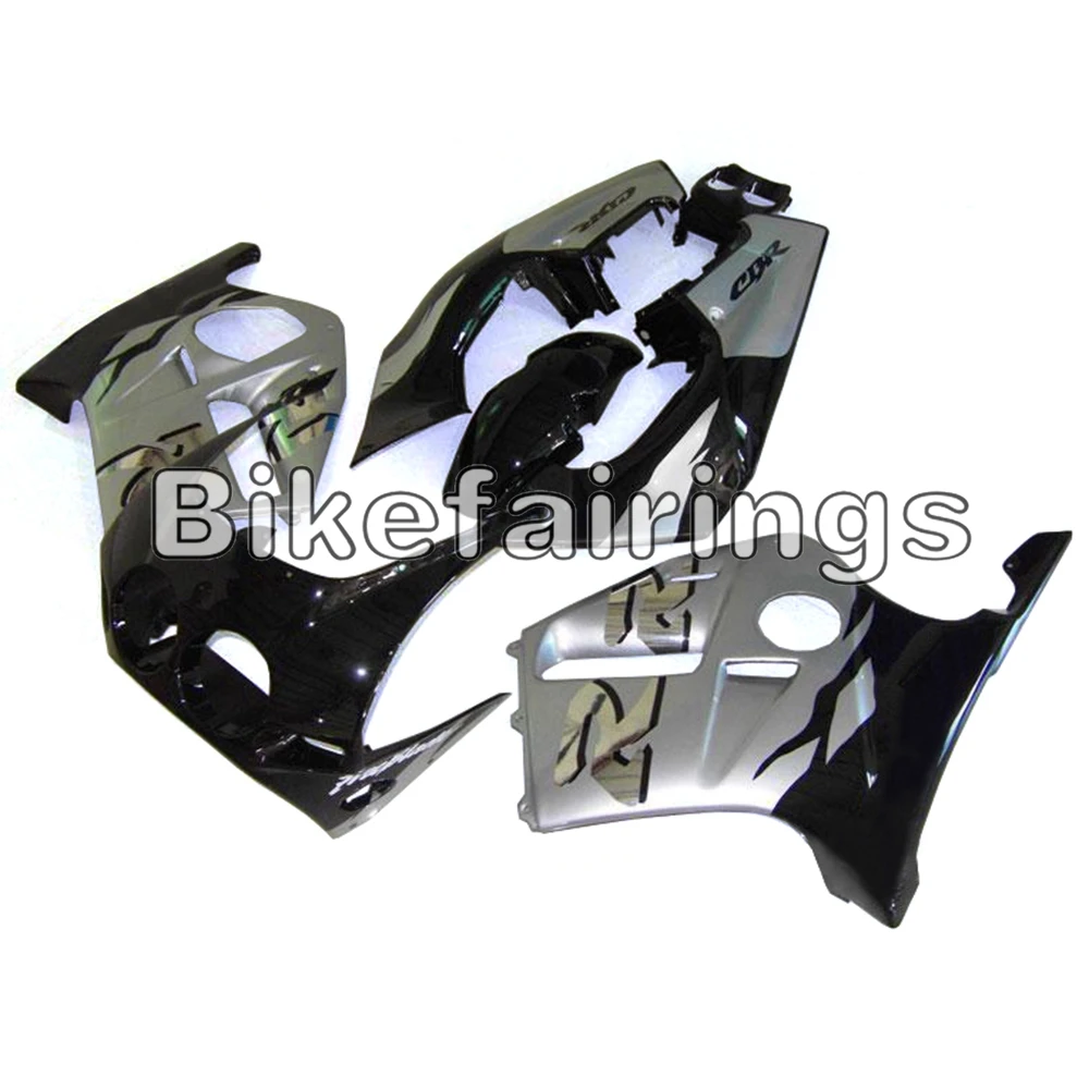 

Silver with Black Lowers Hulls for Honda CBR250RR MC19 1988 1989 88 89 High Quality Motorcycle Bodywork Kit Plastic Cowlings