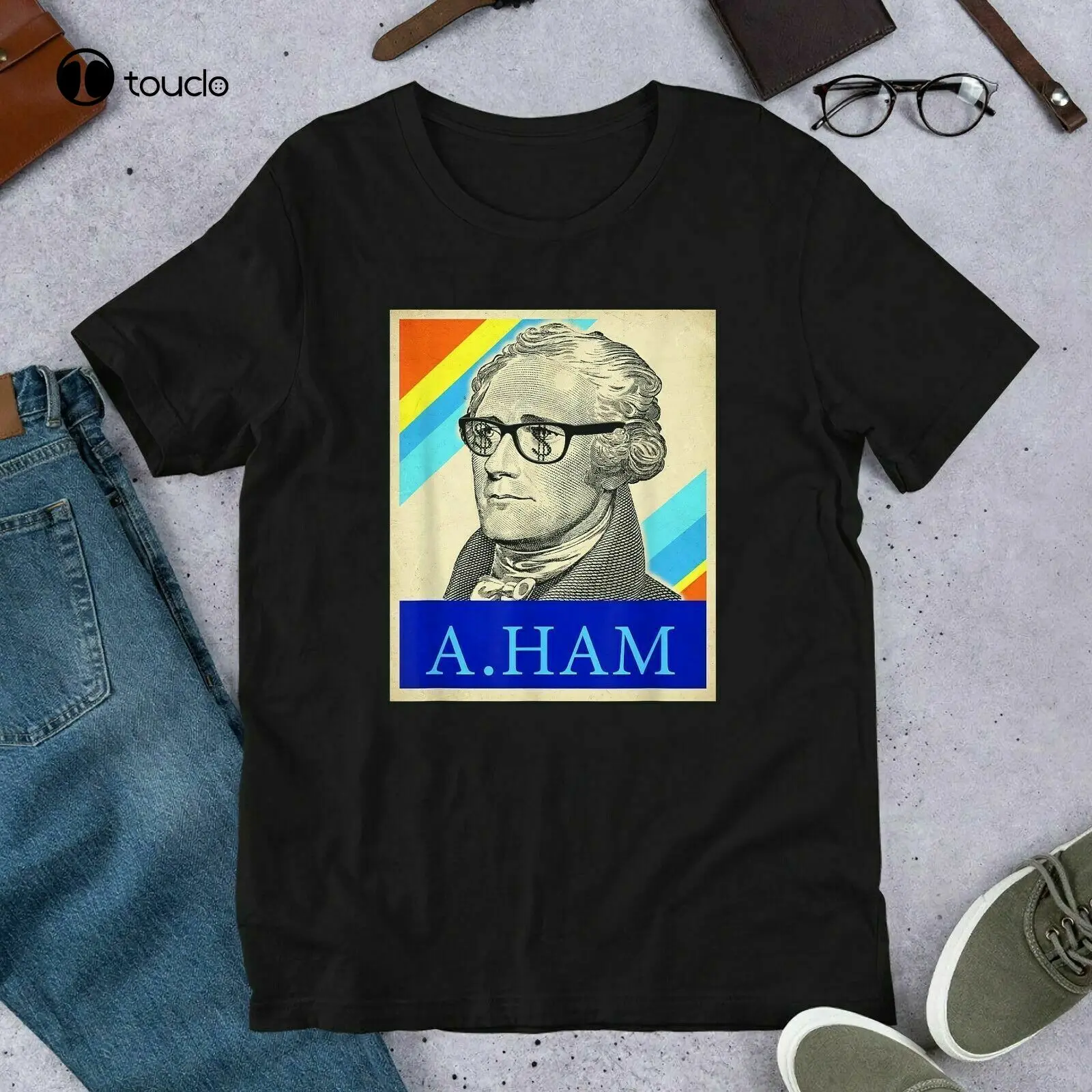 

Vintage Alexander Hamilton Shirt Wearing Sunglasses Gift T-Shirt Unisex