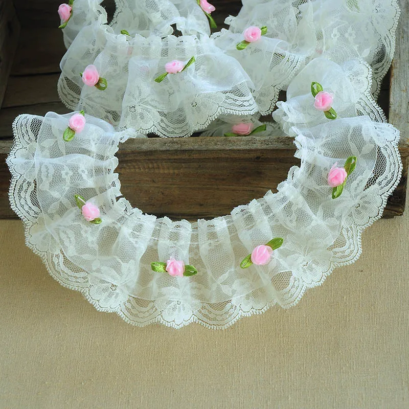 Белая двухслойная сетчатая марля Кружевная аппликация сделай сам воротник