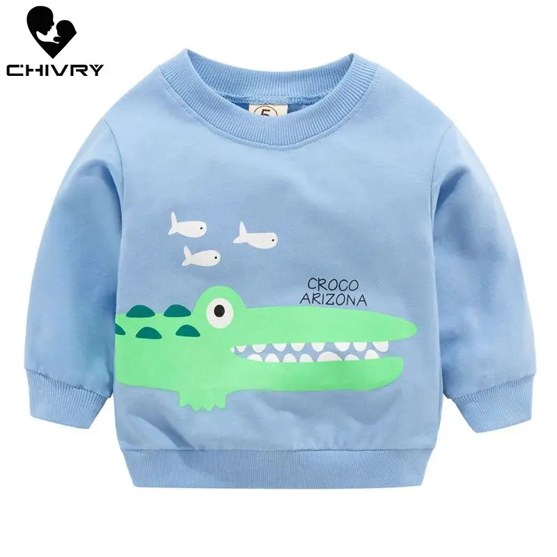 Детский хлопковый свитшот с круглым вырезом и принтом панды|Толстовки кофты| |