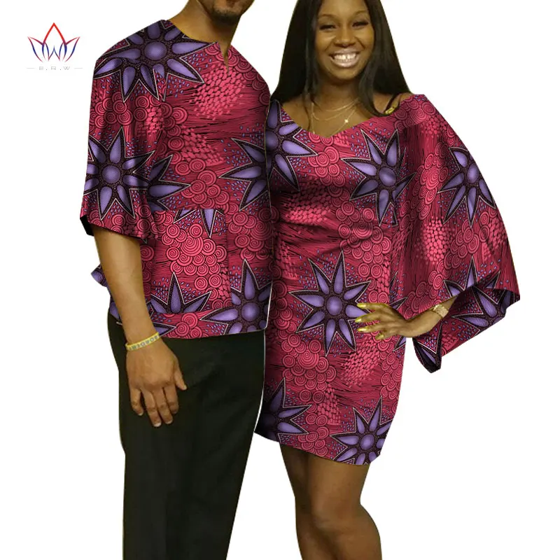 Dashiki Couples Clothes African Dresses for Women and Men Shirt African Clothes for Lovers Traditional African Clothing WYQ96