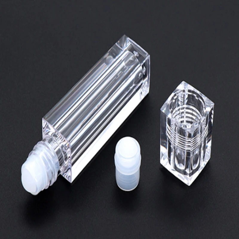 1000 шт./лот 6 5 мл пустые прозрачные роликовые бутылки квадратная пластиковая