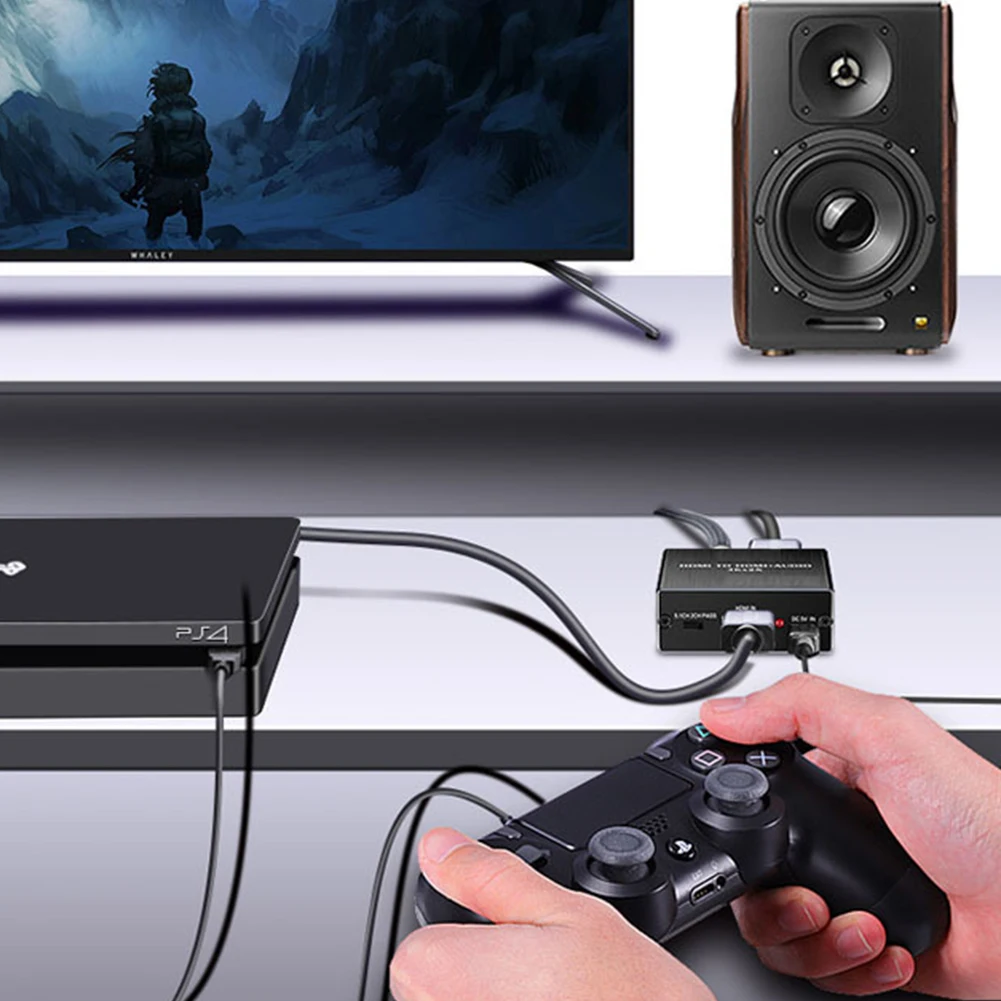 Аудио экстрактор 4K аудиоволоконный декодирующий Коммутатор HDMI-совместимый к