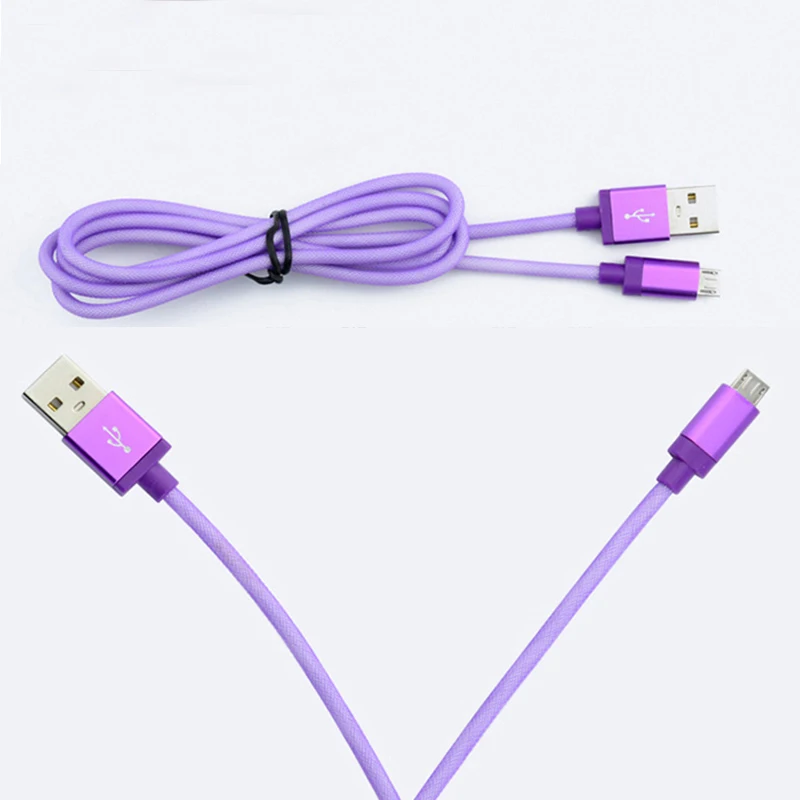 100 шт. 1 м micro 5pin/ios 8pin/Type C текстильный плетеный usb кабель для передачи данных с