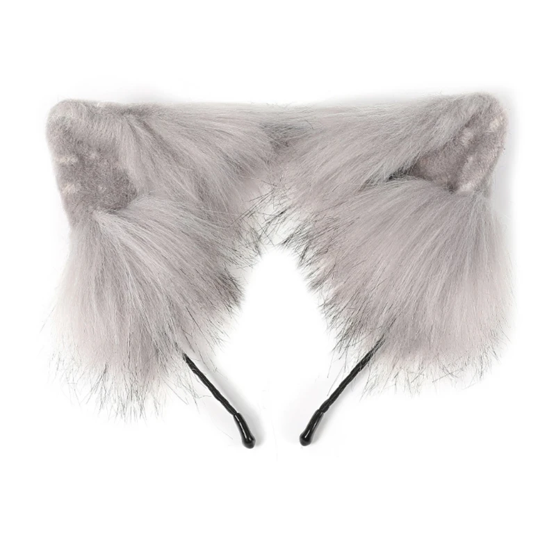 Ободок для волос ручной работы косплея пушистые уши Лолита реквизит на Хэллоуин