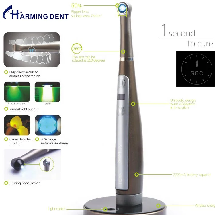 

Wireless VAFU led curing lamp dental curing light LED 1 second with caries detector/Metal light cure dental lamp composite resin