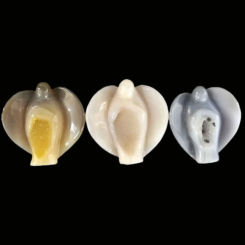 Натуральный агат Geode богиня Ангел форма кристалл драгоценный камень Исцеление