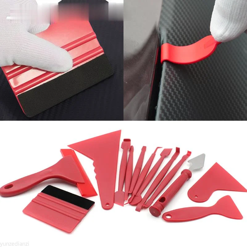 

7/13pcs Car Vinyl Film Wrapping Tools Car Sticker Film Scraper Kit Auto Felt Squeegee Scraper Set Knife Decal Plaste Accessories