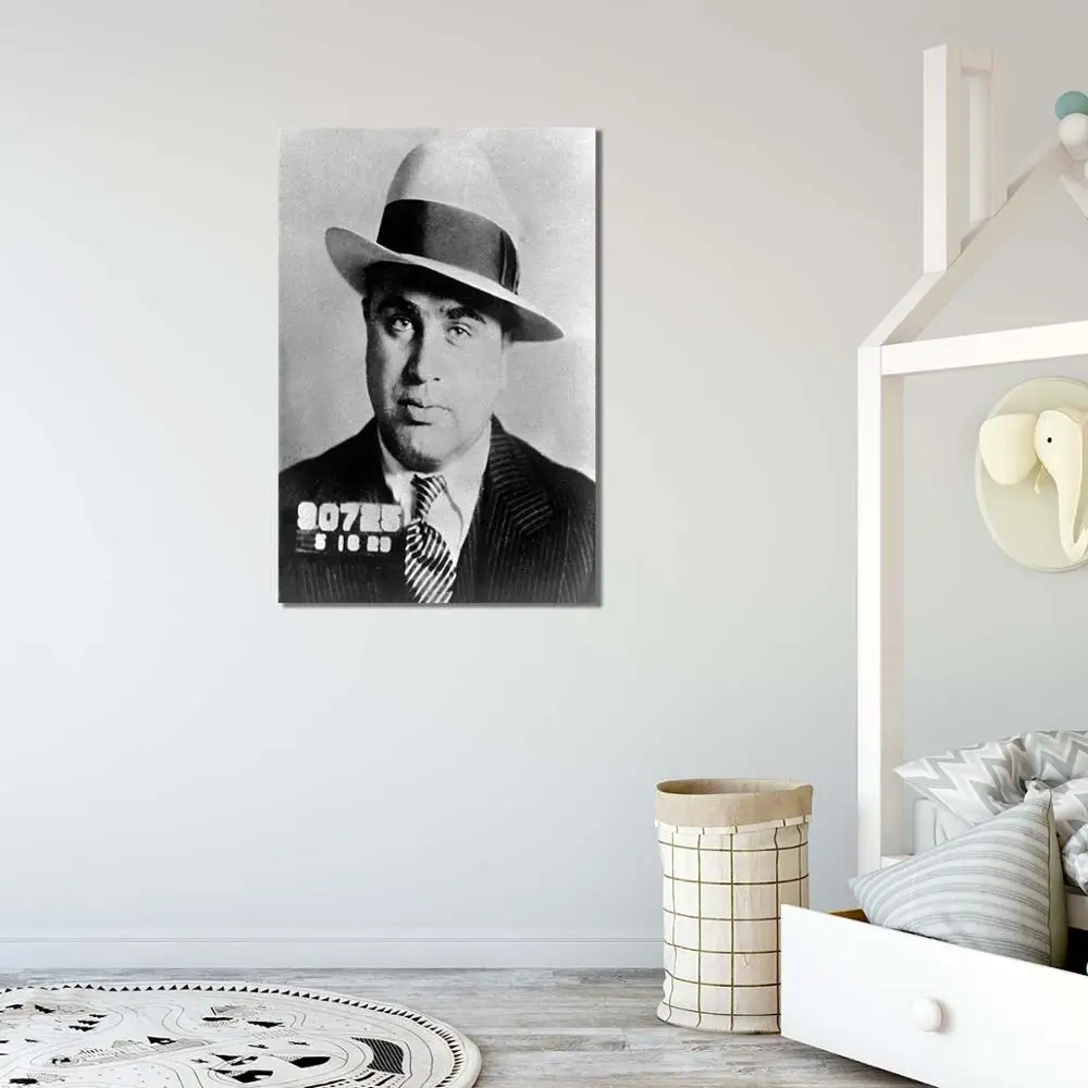 Настенная Картина на холсте Al Capone Mugshot плакаты и принты настенные картины для